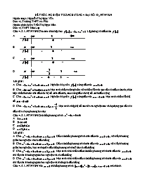 Đề trăc nghiệm Toán chương 4 - Đại số 10